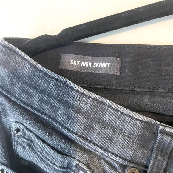 Torrid Womens Distressed Ripped Sky High Skinny Black Jeans Size 16 - Picture 6 of 9